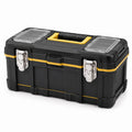 Caja de herramientas de plástico con cierres metálicos, 50x25x25 cm